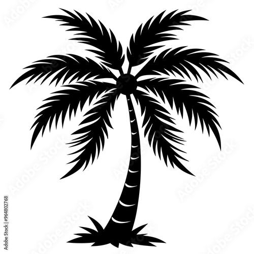 Coconut Tree Silhouette Vector Art