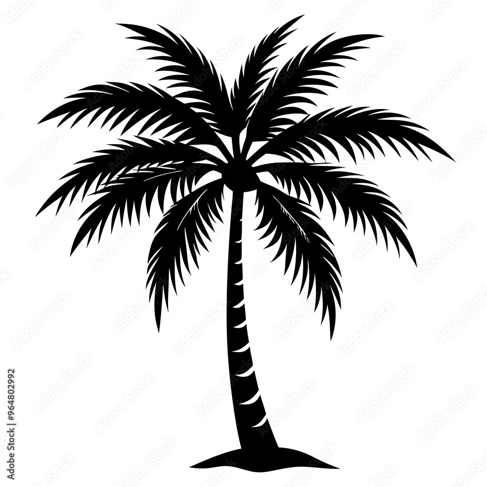 Coconut Tree Silhouette Vector Art Coconut Tree Silhouette Vector Art