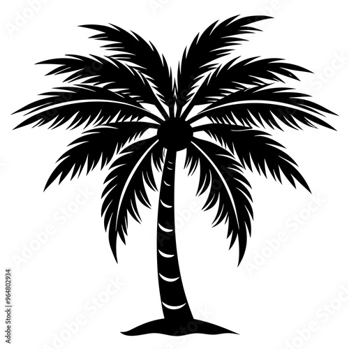 Coconut Tree Silhouette Vector Art