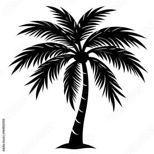 Coconut Tree Silhouette Vector Art