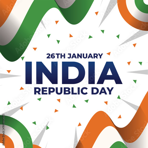  Happy Republic Day of India Banner Design.