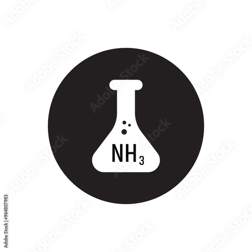 Laboratory glass with NH3