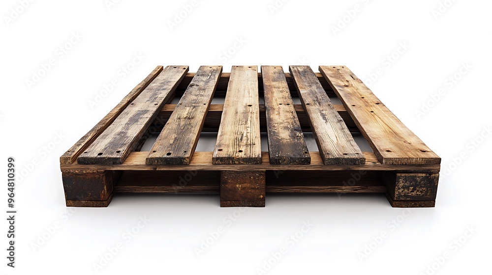 A high-resolution image of a wooden pallet set against a clean white background. A high-resolution image of a wooden pallet set against a clean white background.