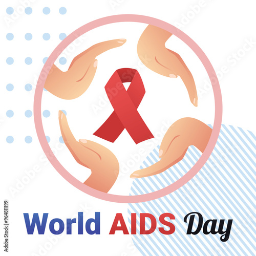 World AIDS Day Banner Background Illustration.