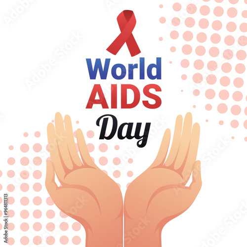 World AIDS Day Banner Background Illustration.
