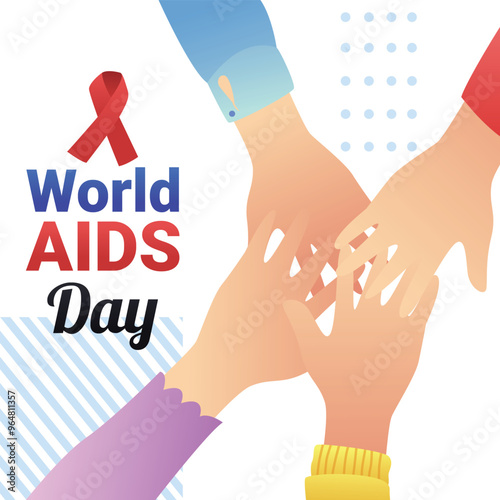 World AIDS Day Banner Background Illustration.