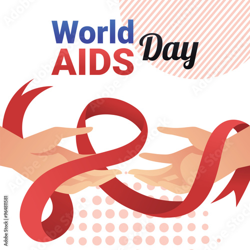 World AIDS Day Banner Background Illustration.