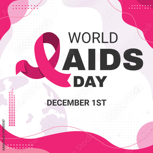 World AIDS Day Banner Background Illustration.