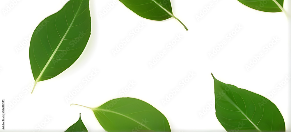green natural poplar tree leaves veins white background green natural poplar tree leaves veins white background