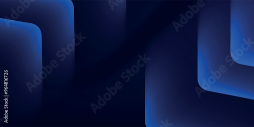 Hexagon geometric blue white color neon light pattern technology dark background. Abstract graphic design digital block chain and science concept.