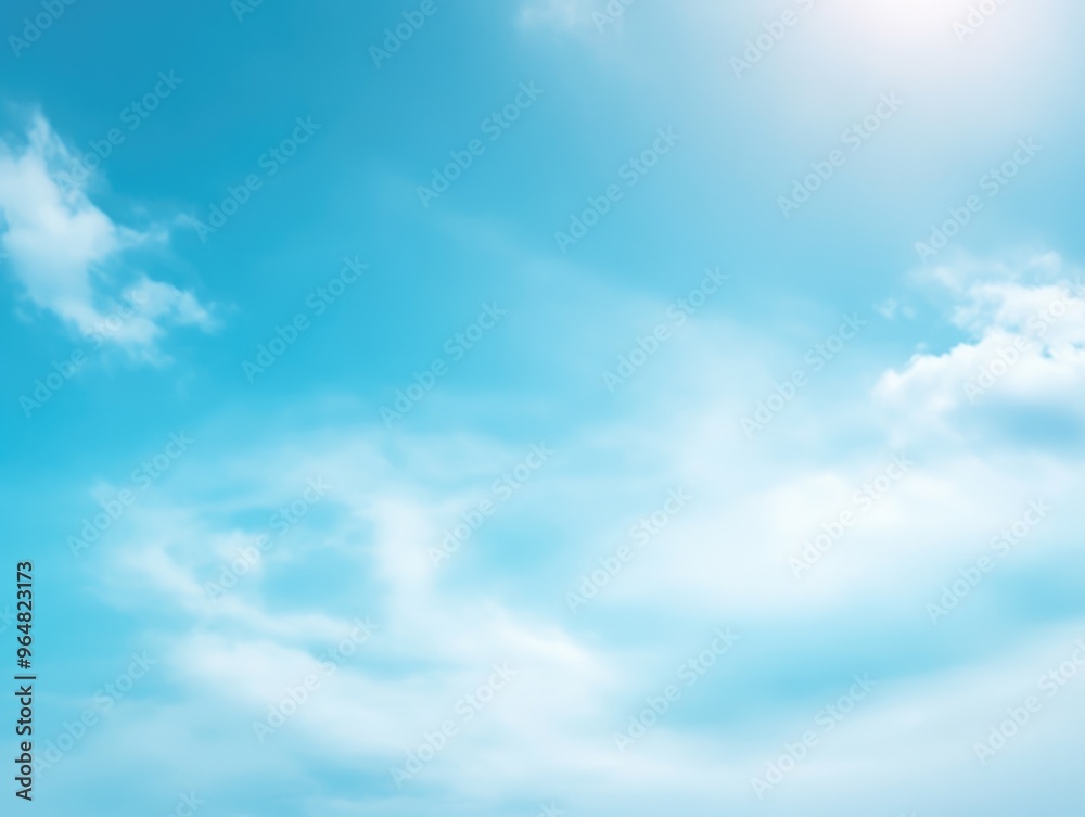 Soft Blue Sky Abstract Design with Blurred White Light Gradient Soft Blue Sky Abstract Design with Blurred White Light Gradient