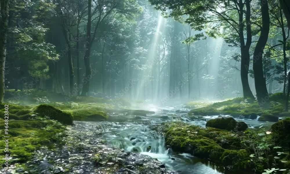 Mystical Forest Clearing,  hyperrealistic  Video