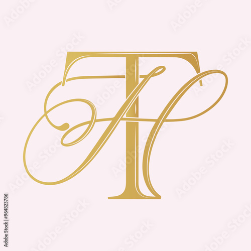 HT, TH, logo HT, Letter HT, monogram HT, vector, logo, Wedding Monogram Initials, Wedding Logo,Wedding Monogram, Logo Design