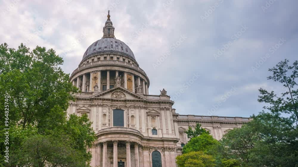 Time Lapse of Clouds behind St Pauls Cathedral Dome Time Lapse of Clouds behind St Pauls Cathedral Dome