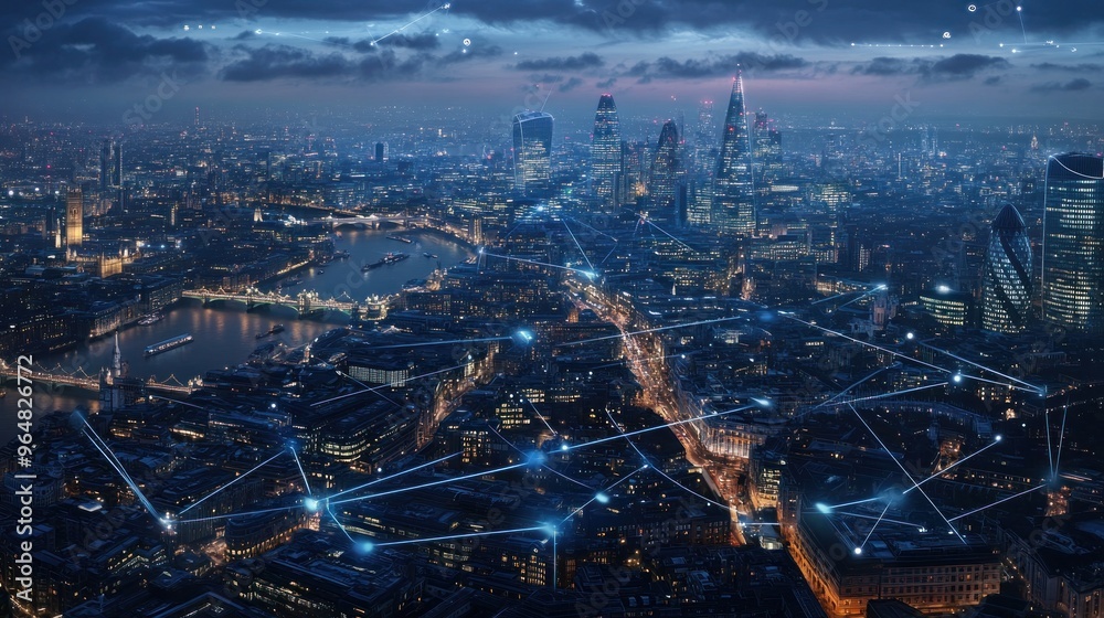 Fototapeta premium London Skyline: A City Connected