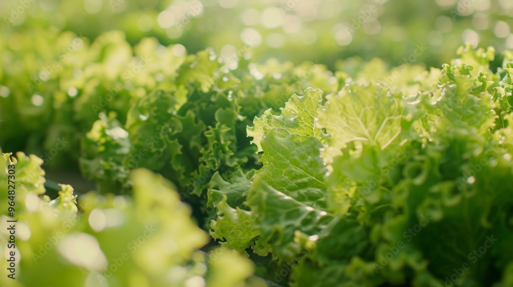 Fresh green lettuce leaves in a bright garden. A close-up of healthy, natural lettuce ready for harvest in lush rows. Fresh green lettuce leaves in a bright garden. A close-up of healthy, natural lettuce ready for harvest in lush rows.