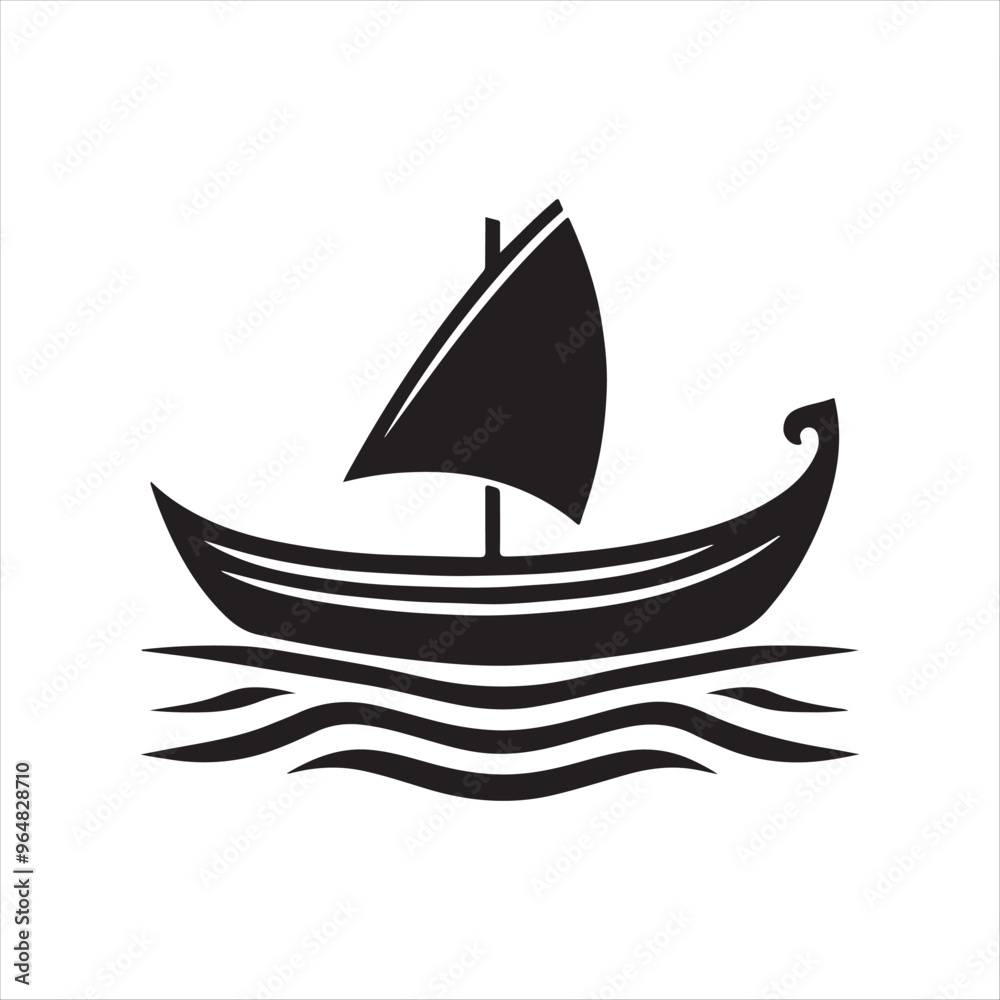 Banana Boat Silhouette Vector Art for Logos and Designs Banana Boat Silhouette Vector Art for Logos and Designs