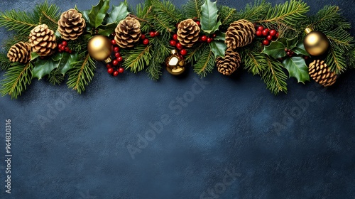 Happy Holidays, season's greetings and new year vector template with Christmas element decoration. ai generated