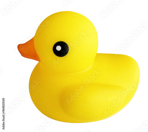 One yellow rubber duck is super cute. 黃色小鴨