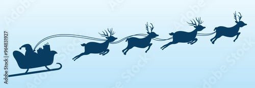 Reindeer, Christmas Reindeer, Reindeer Sillhouette Vector Isolated
