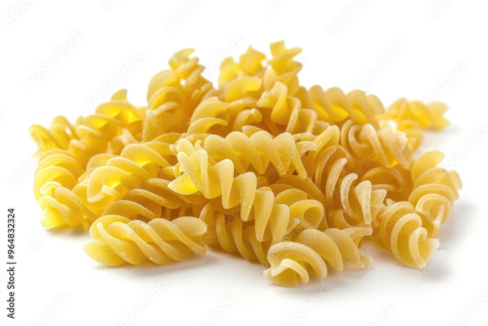 A messy pile of pasta on a white surface, perfect for foodie or cooking-related images A messy pile of pasta on a white surface, perfect for foodie or cooking-related images