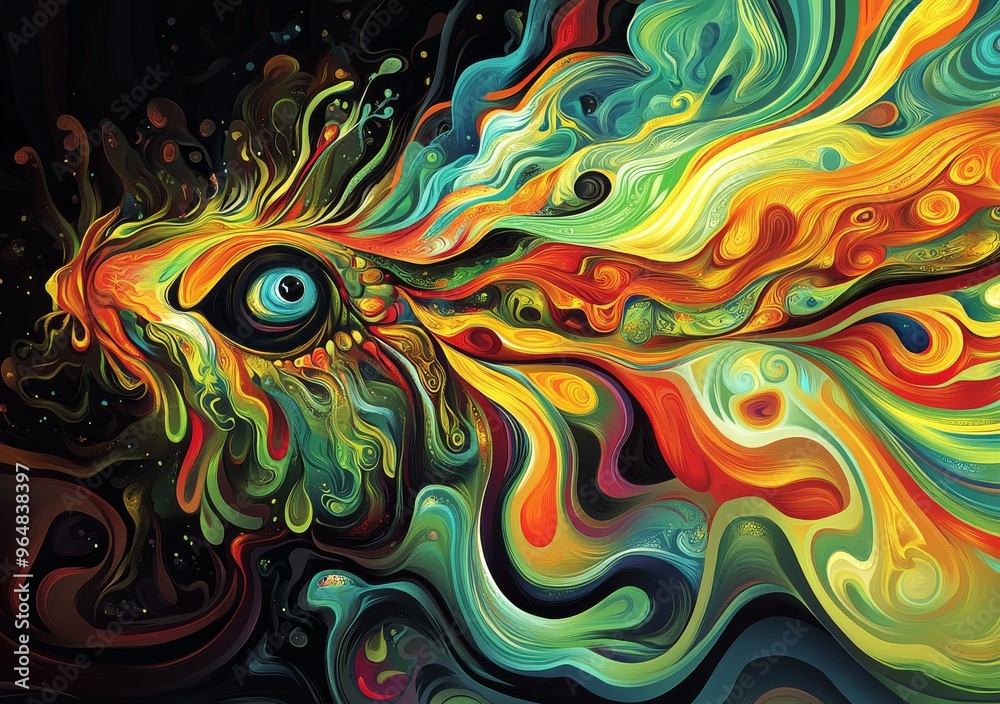 A stylized line art of a neuron cell with a futuristic design, vibrant swirling patterns, and abstract fractal elements. A stylized line art of a neuron cell with a futuristic design, vibrant swirling patterns, and abstract fractal elements.