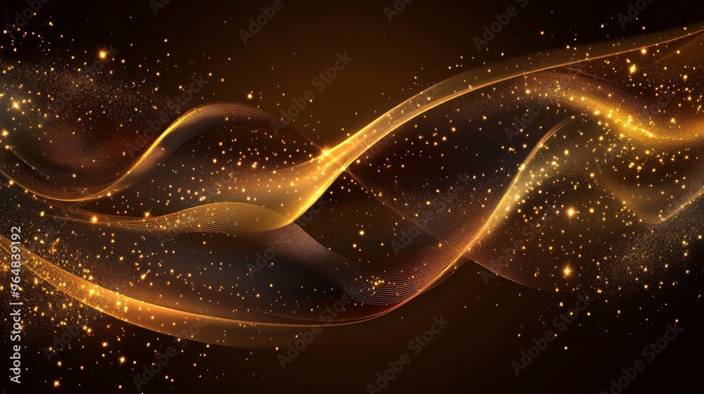 Line art style background with vibrant abstract brown elements