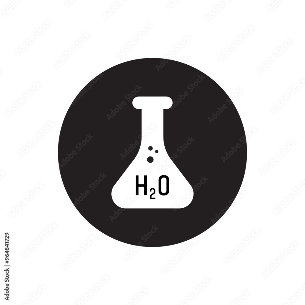 Laboratory glass with H2O Laboratory glass with H2O
