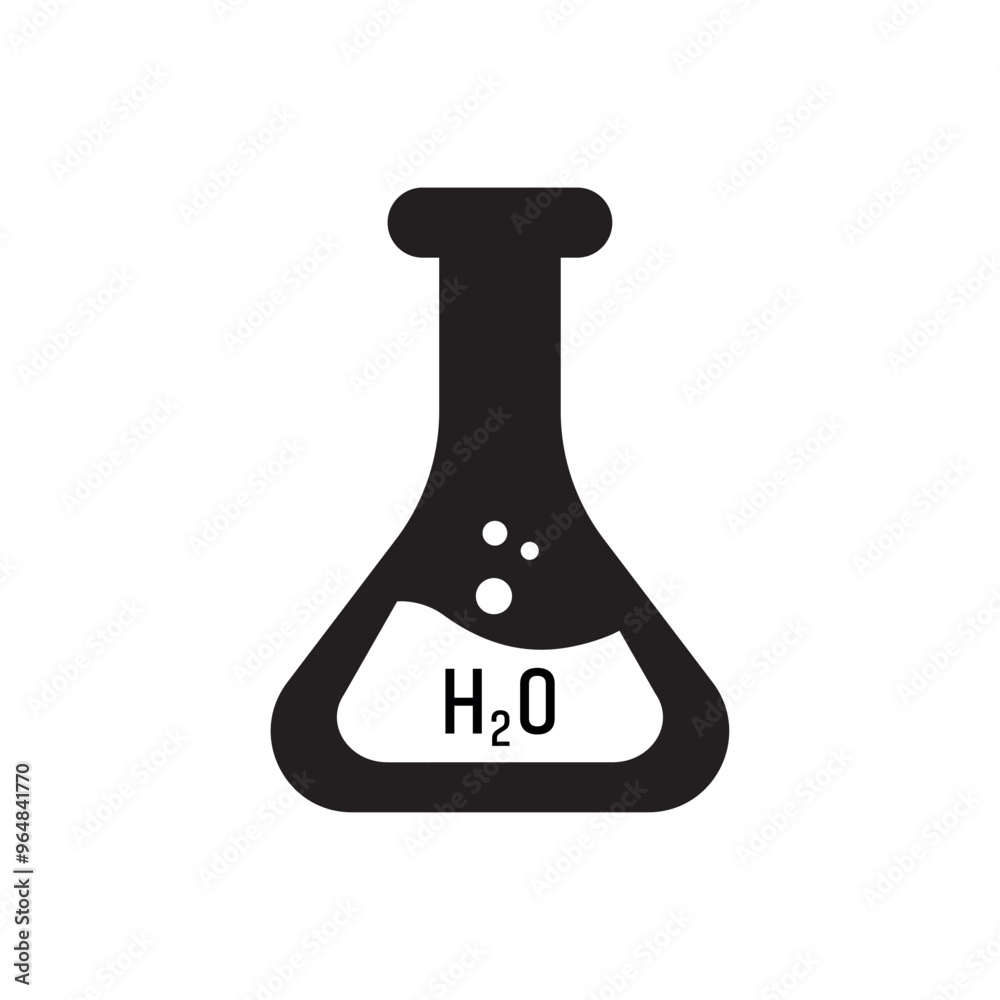 Laboratory glass with H2O Laboratory glass with H2O