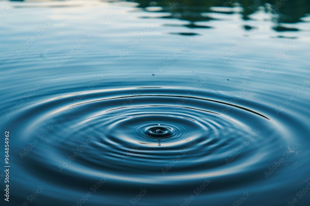 Droplets break the calm surface of water, creating concentric ripples that spread out in a peaceful environment during daylight hours. Droplets break the calm surface of water, creating concentric ripples that spread out in a peaceful environment during daylight hours.