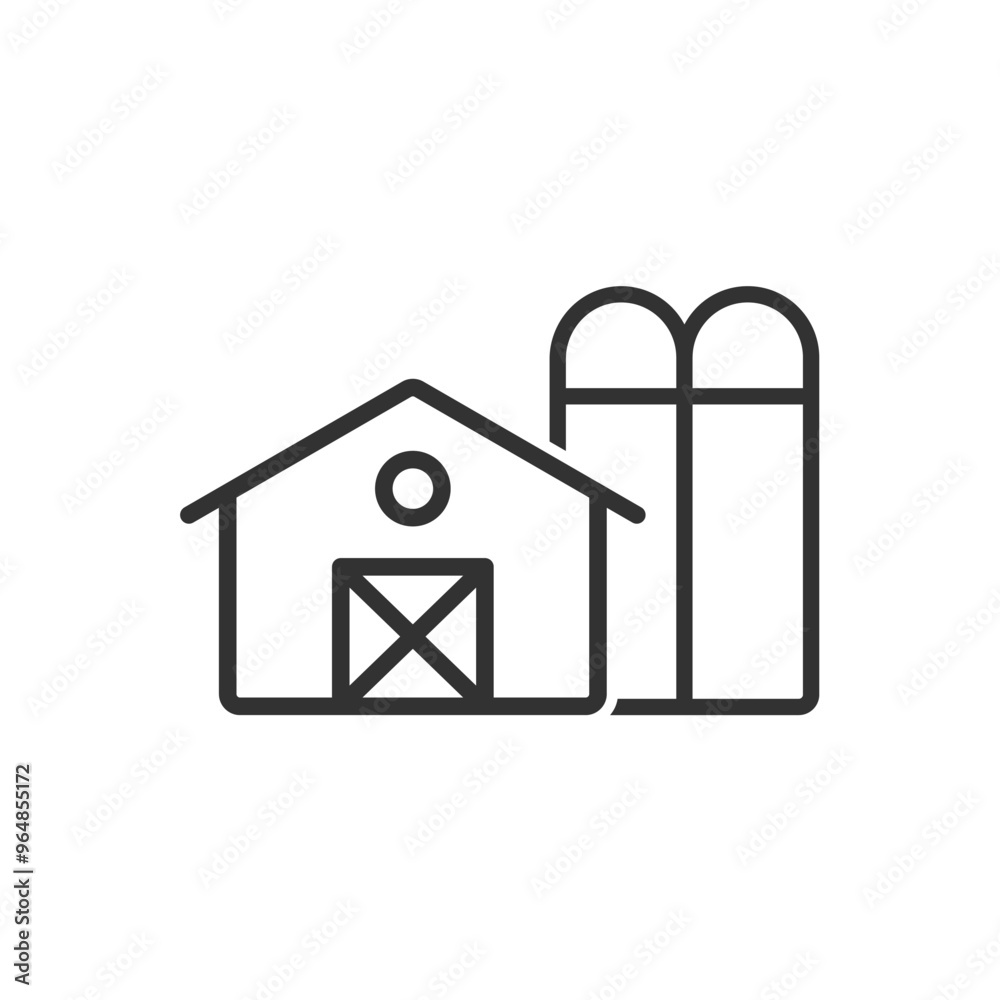 Farmhouse Icon - Barn Icon Farmhouse Icon - Barn Icon