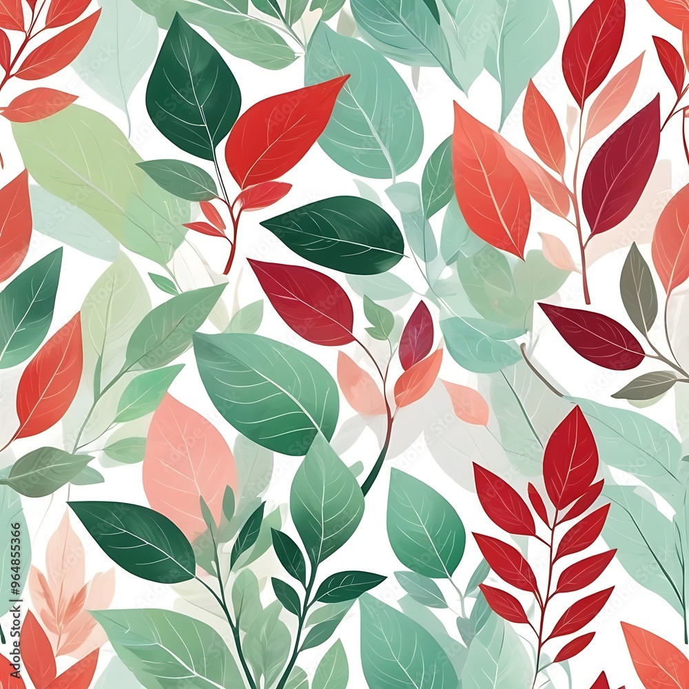 Obraz premium Abstract pattern soft sunlight tree leaves casting gentle on a white background, set of Tropical leaves collection on white background, leaves pattern