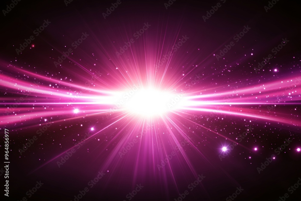 Naklejka premium This violet background features a fractal explosion star with glossy effects and dynamic lines