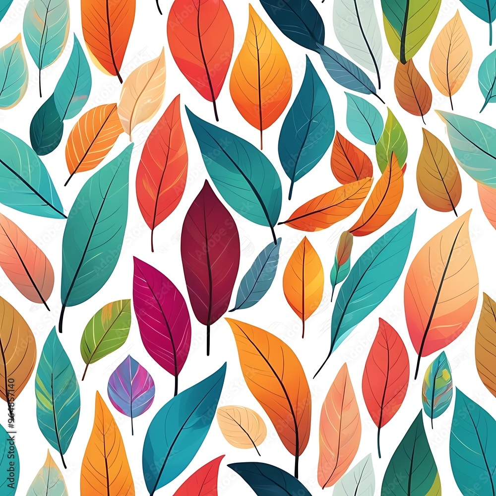 Obraz premium Abstract pattern soft sunlight tree leaves casting gentle on a white background, set of Tropical leaves collection on white background, leaves pattern