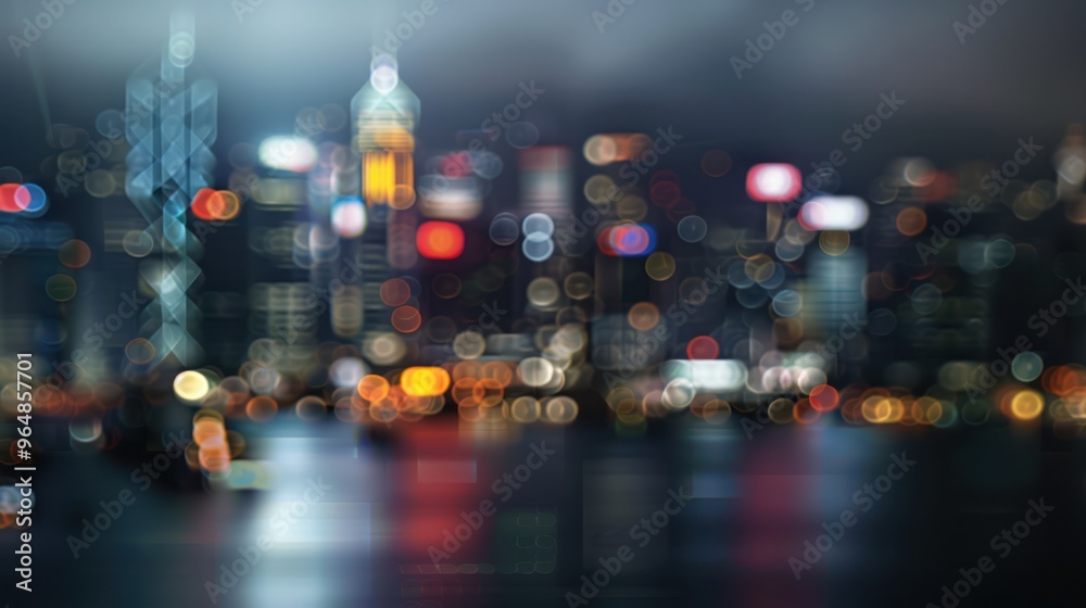 Blurred City Lights at Night Blurred City Lights at Night