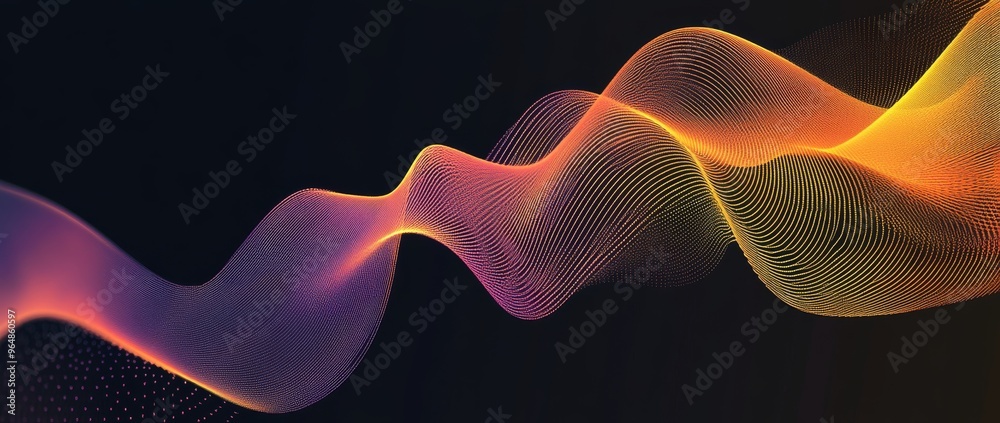 Fototapeta premium Illustration of an abstract smoke background in a line art style