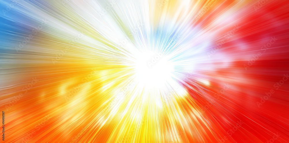 Obraz premium Light explosion line art illustration with glowing particles and lines creating shimmering abstract rays in the background