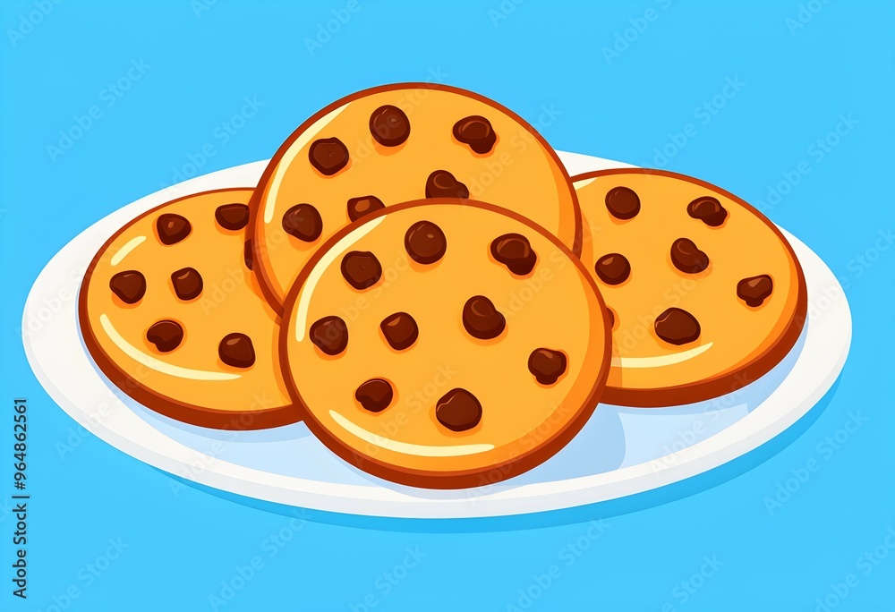 drawing of chocolate chip cookies drawing of chocolate chip cookies