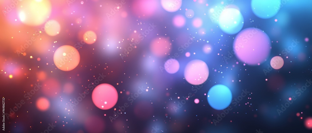 Colorful bokeh lights with soft focus and gradient background Colorful bokeh lights with soft focus and gradient background