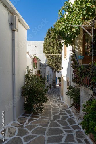 Fototapeta Naklejka Na Ścianę i Meble -  Típica calle de la isla de Paros