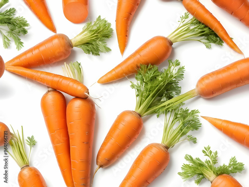 Closeup of the fresh carrots