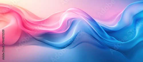 Abstract Wavy Background in Pink and Blue Hues