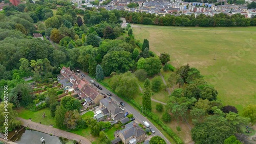 Wallpaper Mural Aerial drone shot of Harlow Town Park in England Torontodigital.ca