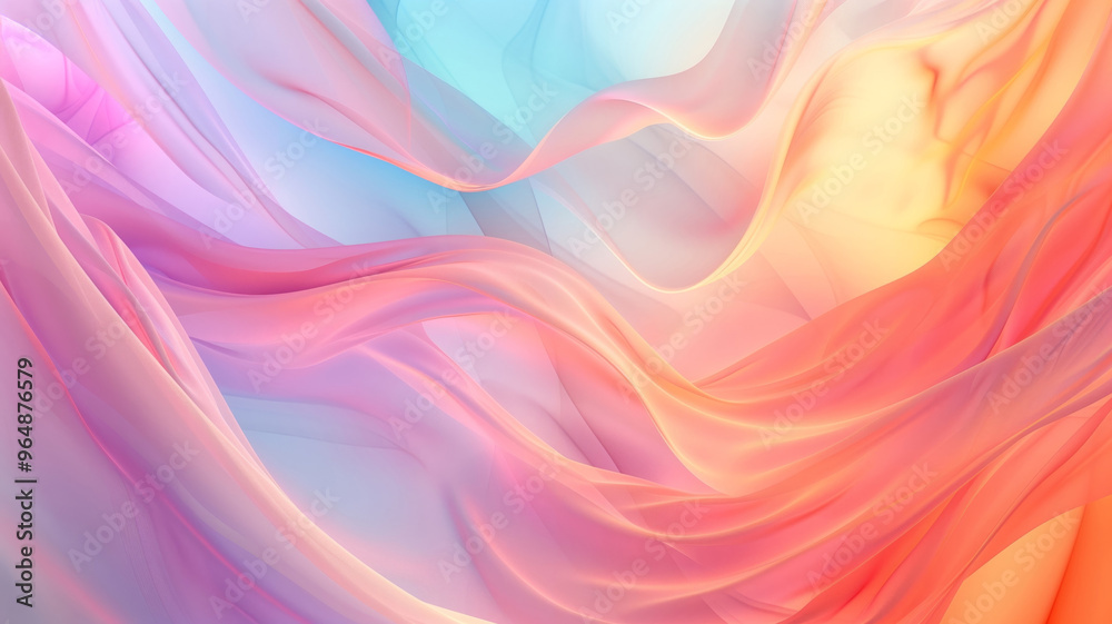 Obraz premium Minimalist colorful wave abstract background