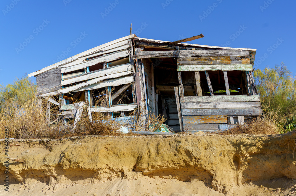 Abandoned beach cabin - Cacela Velha, Portugal Abandoned beach cabin - Cacela Velha, Portugal