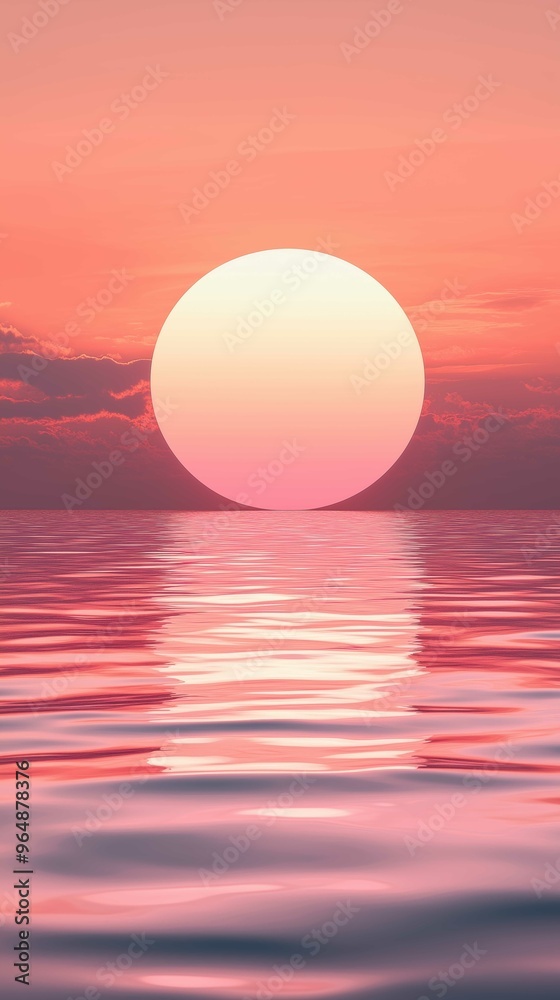 Pink sunset background with magical sea reflection Pink sunset background with magical sea reflection