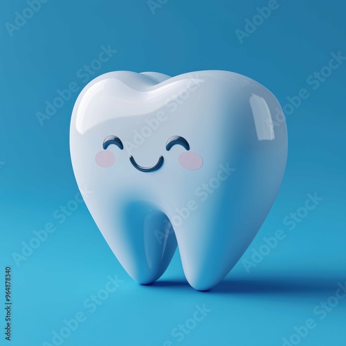 3D cute teeth, dental background