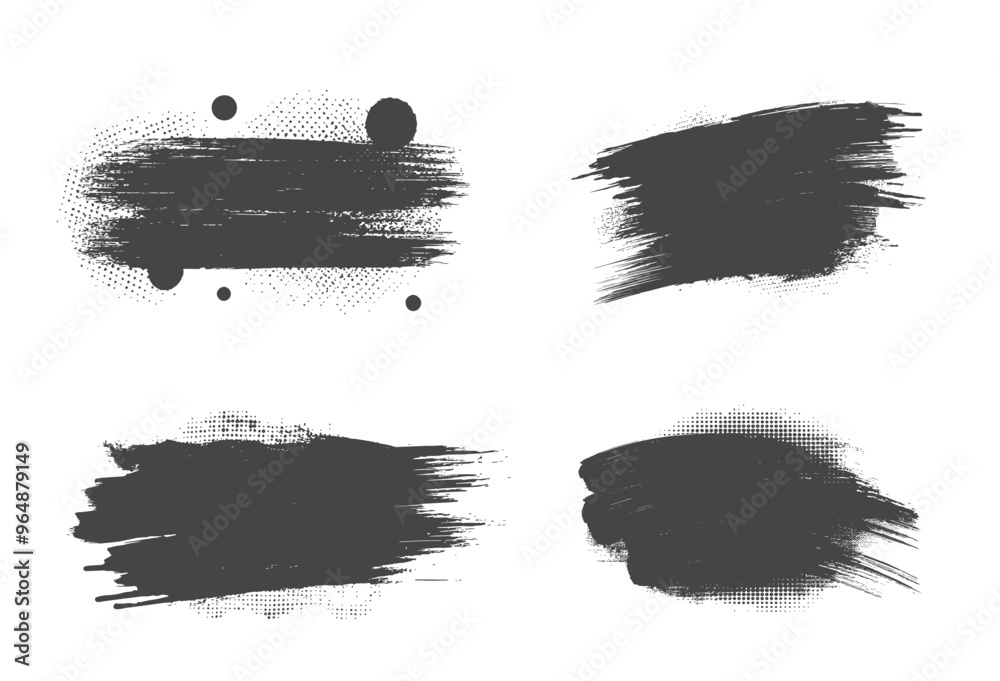 Paint brush strokes. Grunge ink texture with splashes. isolated vector images for graphic design Paint brush strokes. Grunge ink texture with splashes. isolated vector images for graphic design