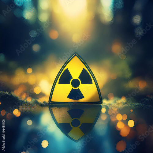 sign, zone of high radiation background, "radiation" sign