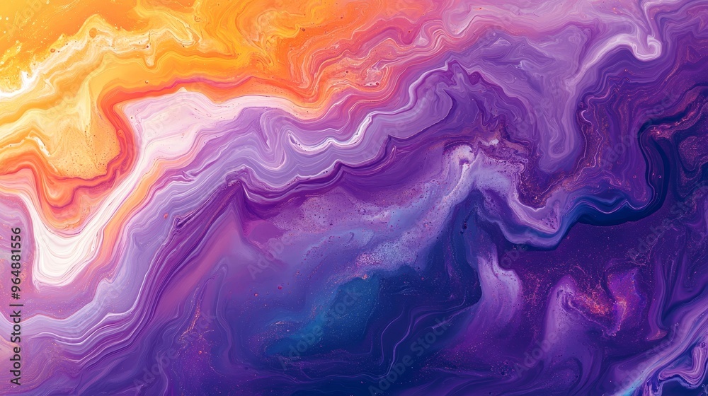 Iridescent fluid art marbling paint texture. Iridescent marbling background